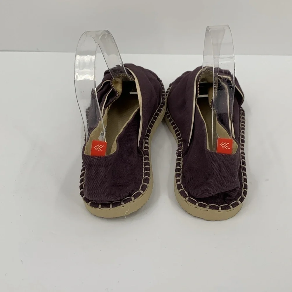 Havaianas Origine twist espadrille shoe canvas purple gray flat Brazil 6.5